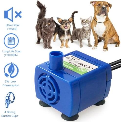 Water Pump LED Light Pet Cat Water Fountain Motor Replacement Pet Accessories for Cat Flowers Drinking Bowl Water Dispenser