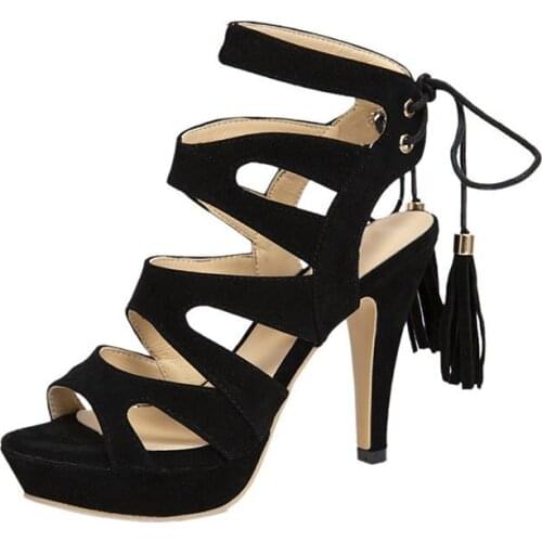 RYMOMODA Women Platform Sandals 2021 Fashion 11cm Extra High Heels Peep Toe Flock Pumps Ladies Shoes Big Size 42 Dropshipping