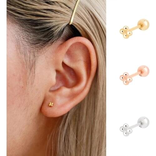 CANNER 925 Sterling Silver Stud Earrings For Women kolczyki Pierced Earring oorbellen voor vrouwen Couple Gift Fine Jewelry