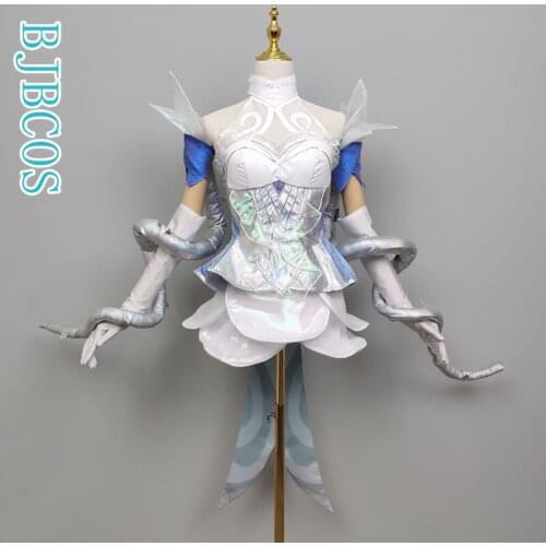 LOL Zyra Cosplay Costume LOL Crystal Rose Cosplay Game Costume Valentine Day Dress Outfit for Women Halloween Stockings