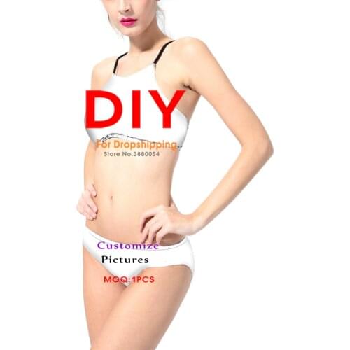 Noisydesigns Women Bikinis Set Custom Your Photo Image 3D Print Sexy Two Pieces Swimwear Summer Beach Bathing Suit Dropshipping