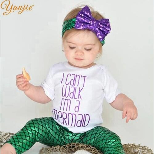 Mermaid Headbands For Girls Fashion 2021 Big Glitter Sequin Bow Headband Kids Mermaid Party Gift Large Hair Bow Hair Accessories