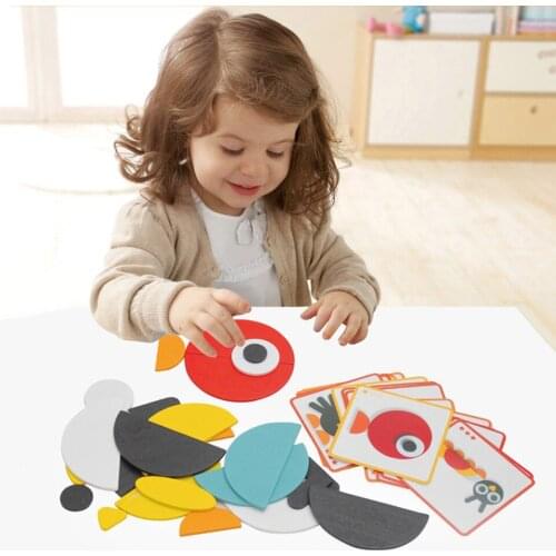 Animal Wooden Jigsaw Puzzle Board Set Colorful Baby Educational Wooden Toy for Children Learning Developing Toys M21