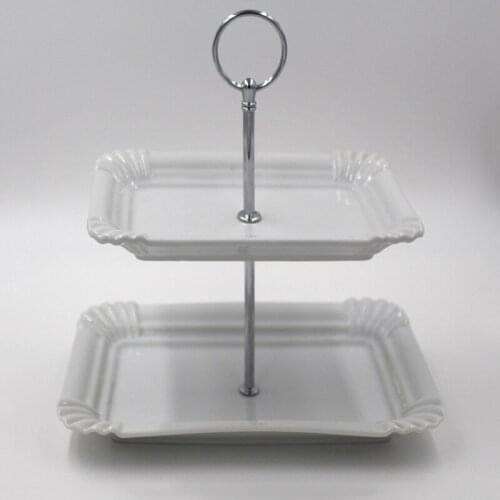 1pc 2/3 Tier Cake Plate Stand Handle Fitting Hardware Rod Plate Stand New US