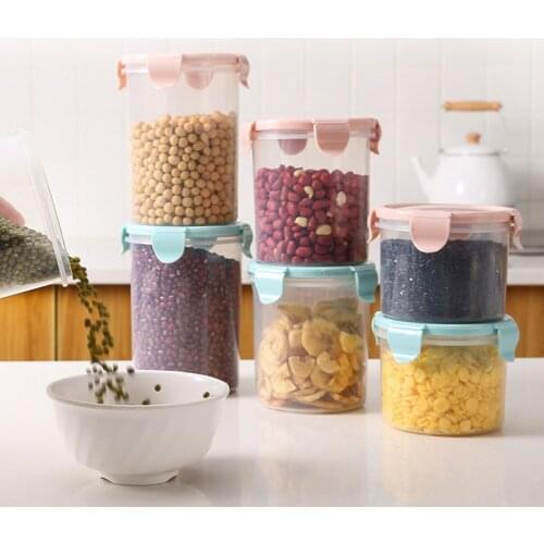 1PCS Kitchen Storage Box Cans Sealing Food Preservation Plastic Fresh Pot Container Food Keep Fresh New Clear Container Jar
