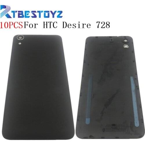 10PCS/Lot 5.5 inches Battery Door Back Cover Housing Case For HTC Desire 728 With Camera Lens Black/White