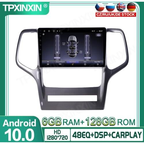 128G Android 10 For Jeep Grand Cherokee 2008-2013 Car Multimedia Player GPS Navigation Headunit Radio Audio Stereo Tape Recorder
