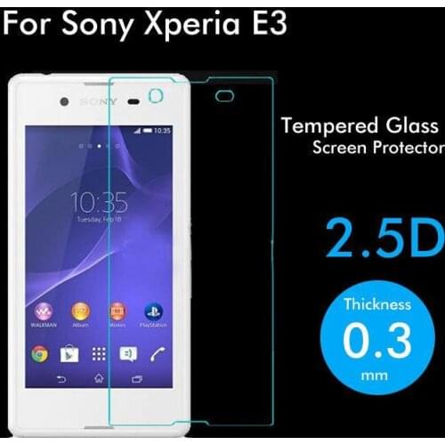 2.5D Original 9H High Quality Tempered Glass Protective Film Explosion-proof Screen Protector For Sony Xperia E3 D2203 D2206