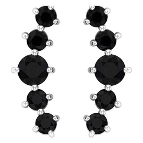 2021 New Black Awn Romantic 925 Sterling Silver Jewelry Natural Party Stud Earrings for Women Bijoux I199
