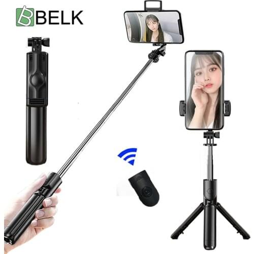 3 in 1 Wireless Bluetooth Selfie Stick With Fill Light for iphone/Android Handheld Monopod Shutter Remote Extendable Mini Tripod