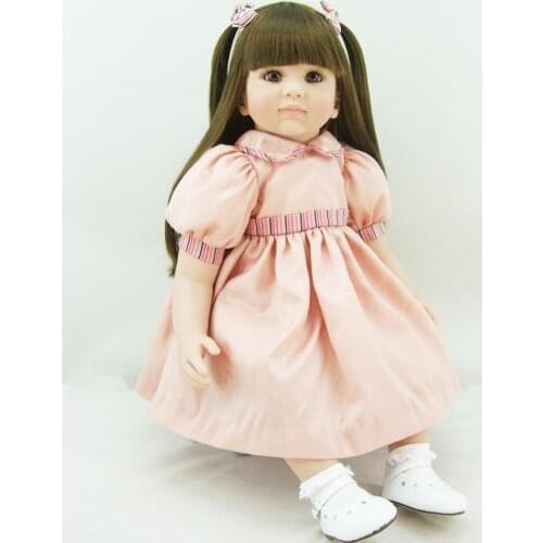 60cm Silicone Reborn Girl Baby Doll Toys Lifelike 24inch Vinyl Princess Toddler Babies Dolls Birthday Brinquedos Bebes reborn
