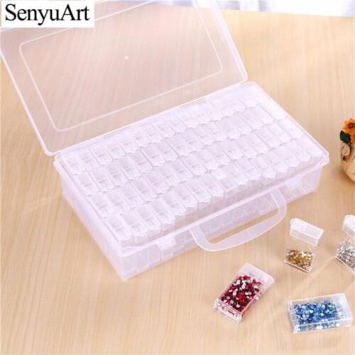 64 Grids Diamond Painting Drill Storage Diy Rhinestone Embroidery Mosaic Tool Jewelry Accessories Stockpile Transprant Box Gift