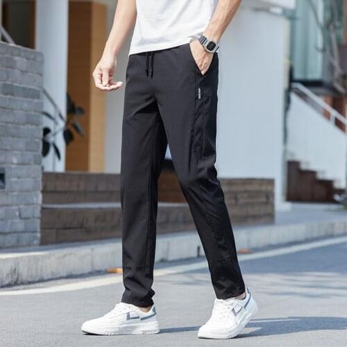 Elastic Waist Casual Men Pants New Business Trousers for Men Fashion Comfortable Stretch Cotton Solid Pencil Pants