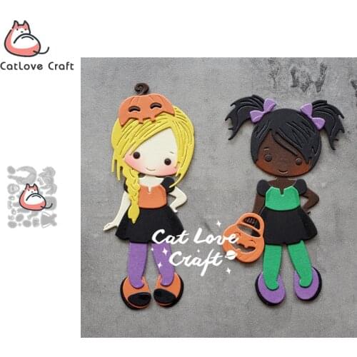 Catlove Halloween Women Girl Metal Cutting Dies Scrapbooking Mold Stencil Die Cuts Card Making Craft Embossing New Dies For 2020