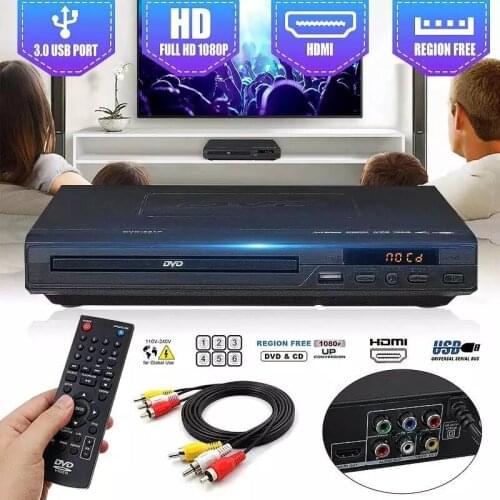 Home 1080P HD DVD Player USB Multimedia Digital DVD TV Support HDMI-compatible CD SVCD VCD MP3 MP4 Video