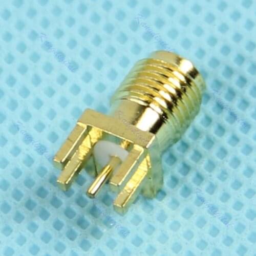 Edge Mount PCB Board Receptacle RP SMA Male Jack Connector Adapter
