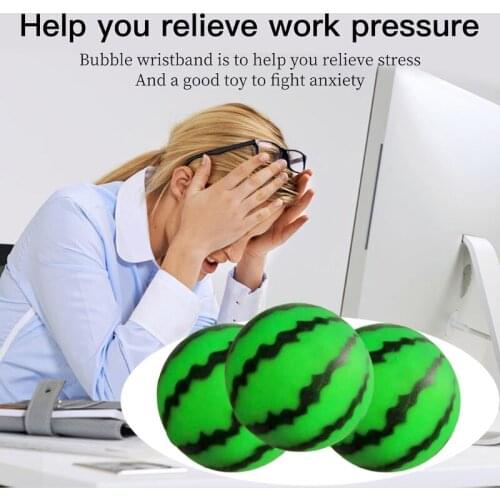 T5EC Fidget Ball Squeeze Toy Watermelon Realistic Fruit Party Favors Pressure Release Vent Ball for Kids Adults OCD Therapy