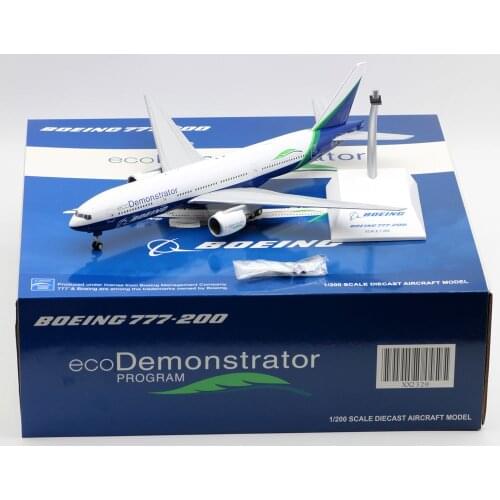 1:200 Alloy Collectible Plane JC Wings XX2320 Boeing Company House Color B777-200 Eco Demonstrator Diecast Aircraft Model N772ET