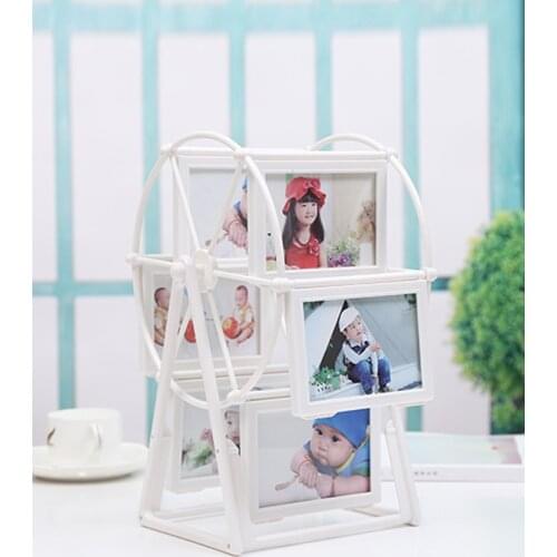 Creative 360 Degree Rotary Ferris Wheel Frame 5-inch European-style Windmill Frame for Childrens Photo Studio home Ornament