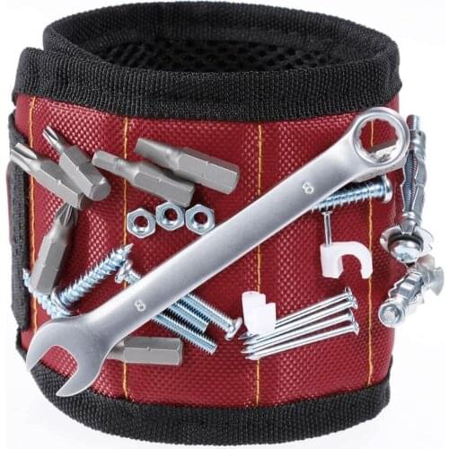 Magnetic Wristband Electrician Wrist Tool Belt for Screws Nails Bits Portable Electrician Tool Bags Car Woodworking Repair Tool