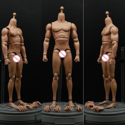 In Stock Haoxuantoys 1/6 Male Muscle Body 28cm Man Action Figure Model Toys Fit 1:6 HT Head Sculpt