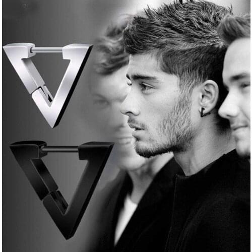 MENGYI Creative Triangular Clip Earrings For Men And Women Geometric Unisex Earrings Daily Wear Earrings Punk Party Jewelry