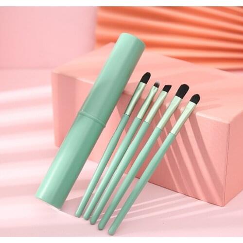 5pcs Mini Portable Eye Shadow Brush Set Lip Brush Nose Shadow Eye Shadow Smudge Brush Makeup Brush Makeup Tool