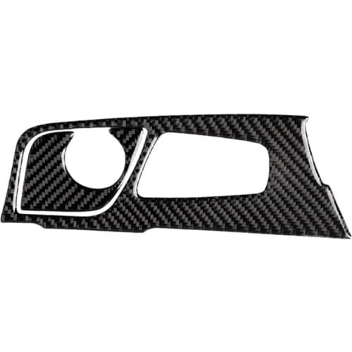 Carbon Fiber Car Gear Shift Panel Base Trim Frame Cover Sticker For-BMW 5 Series G30 LHD Car Accessories