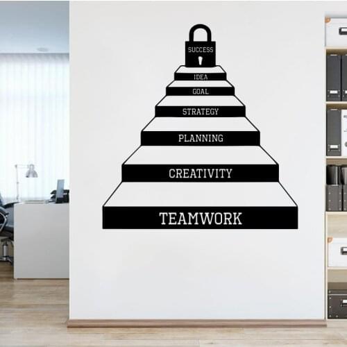 Success Teamwork Ladder Stairs Office Wall Decal Goal Idea Inspirational Motivational Quote Wall Decal Office School Vinyl Decor