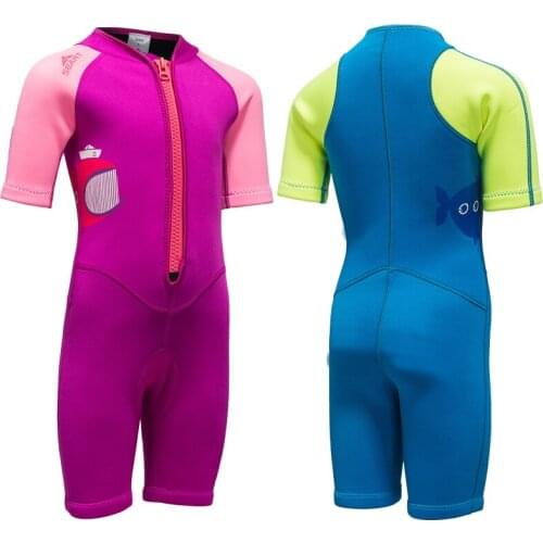 SBART 2mm Neoprene Shorty Therma Wetsuit Kids For Swimming Boys Girls Sunscreen Surfing Scuba Diving Wet Suit Snorkeling