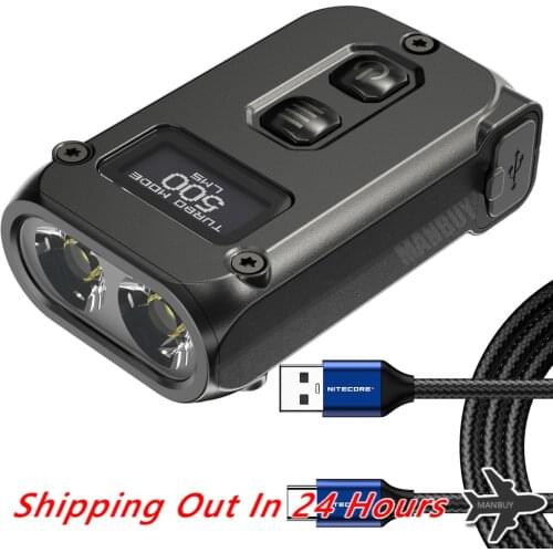 NITECORE TINI2 with UAC20 USB-C Cable 500 Lumens Built-In Battery Rechargeable LED Keychain Flashlight Outdoor Camping Daily EDC