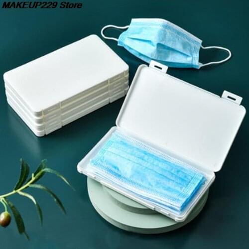 Face Mask Storage Box Portable Mask Packaging Box Dustproof Disposable Mask Storage Case Plastic Mask Storage Folder