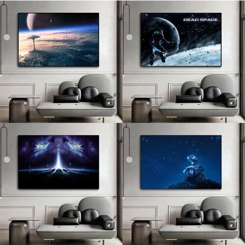 Science Fiction Movie Universe Outer Space Space Canvas Poster Outer Space Alien Robot Sci-fi Movie Fighter Wall Home Decor