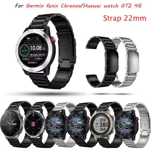 Titanium Alloy Watch Strap 22Mm Bracelet For Garmin Fenix Chronos/Vivoactive 4/Venu 2/Huawei Watch Gt2 46/2 Pro/Gt/Gt 2E/Watch 3