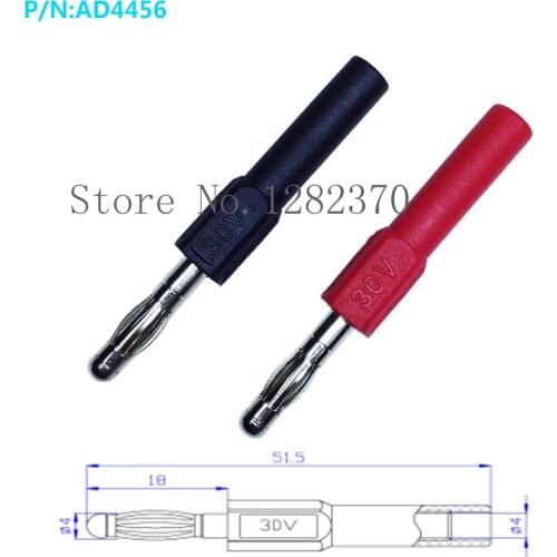 [SA] AD4456 revolution 4mm banana plug 4mm female jacket Plug to non-sheathed plug adapter --50pcs/lot