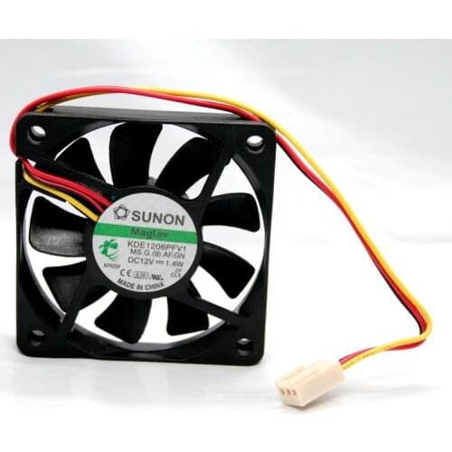 Original for SUNON KDE1206PFV1 60*60*10 12V 1.4W 6CM 3 wire silent fan
