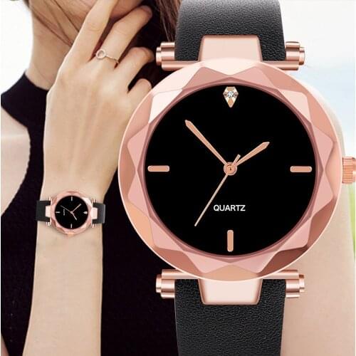 Womens watches brand luxury fashion ladies Crystal watch women leather Clock dial Clock Wristwatch Relogio Masculino