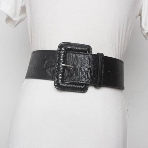 2019 Fashion PU Leather Vintage Waist Belts for Women metal buckle wide strap body Women cummerbund corset belt female accessory