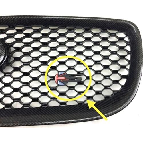 ROLLSROVER Blue Union Flag Front Bumper Grille Badge for XJ XF XE F-Pace XK Black S Badge Car Styling