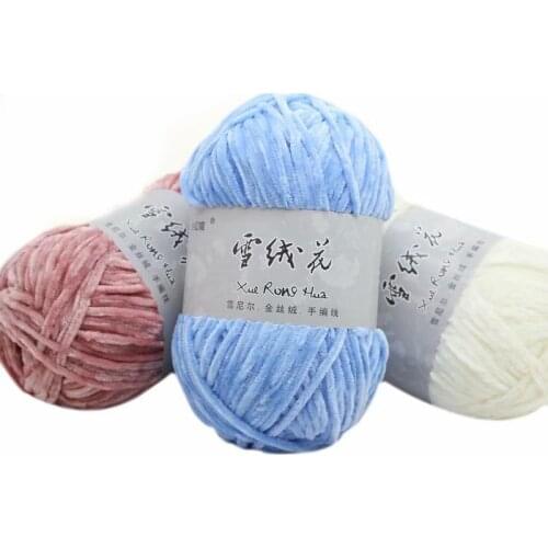 100g / 1PC Chenille Velvet Yarn Knitting Wool Thick Warm Crochet Knitting Yarns Cotton Baby Wool DIY Hand-Knitted Sweater
