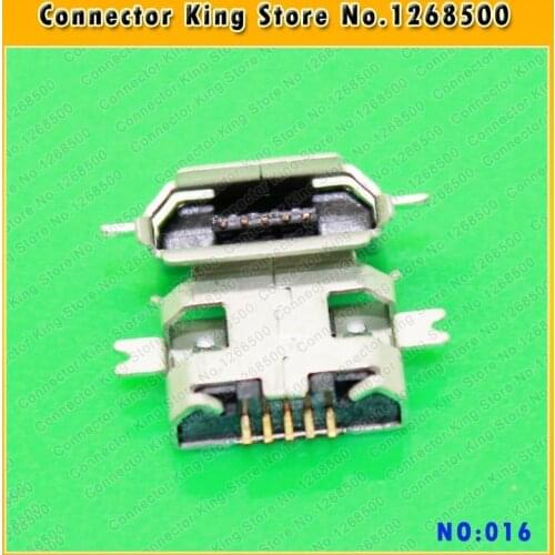 100PCS USB Jack SMD / Sink type Micro USB Connector Charging Socket for ZTE/OPPO/Samsung/Nokia mobile phone tablet,MC-016