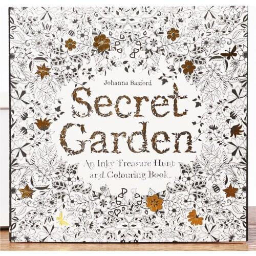 96 Pages 25*25cm English Secret garden Forest Ocean Animal coloring doodle book children adult Relieve Stress Painting Drawing