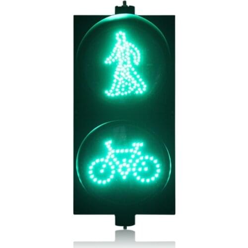 AC85-265V 300mm PC housing red green pedestrian with bicycle signal LED traffic light for promotion