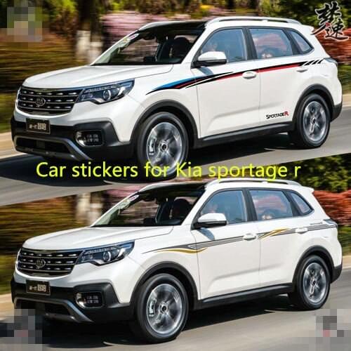Car stickers For Kia sportage r 2018-2019 Appearance decorative stickers sportage r body color strip stickers decoration