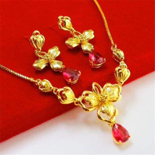 FREE SHIPPING Top Trendy Flowers Shaped Quality Hongkong Gold Shop Handmade Elegant Bracelet Wedding Jewelry