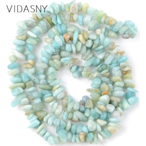 Natural Gem Irregular Chip Stone Blue Amazonite Beads For Jewelry Making 3-5-8-12mm Freeform Beads Diy Necklace Bracelet 16