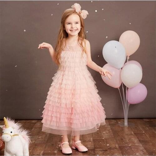 Children Girls Dress For Party And Wedding Lace Tutu Princess 1st Birthday Baby Dress Toddler Kids Girls Ball Gown Vestidos