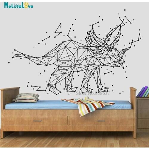 Dinosaur Constellation Wall Sticker Large Size Triangulum Office Decor Living Room Vinyl Art Murals BB996
