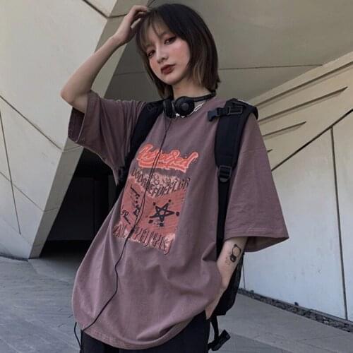 Cheap wholesale 2021 women fashion clothing New Summer Hot selling goth woman tshirts lady beautiful nice graphic tee Ay3311