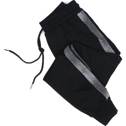 Hiawatha Sweatpants Women Plus Size Harem Pants Casual Autumn Black Drawsting Elastic Waist Pants Female S-5XL p1033